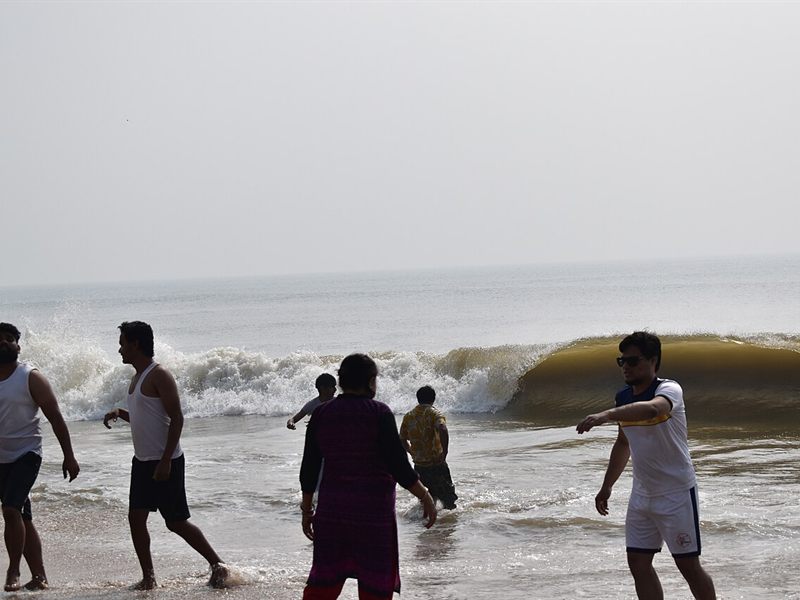 Golden Beach, the Blue Flag beach at Puri
