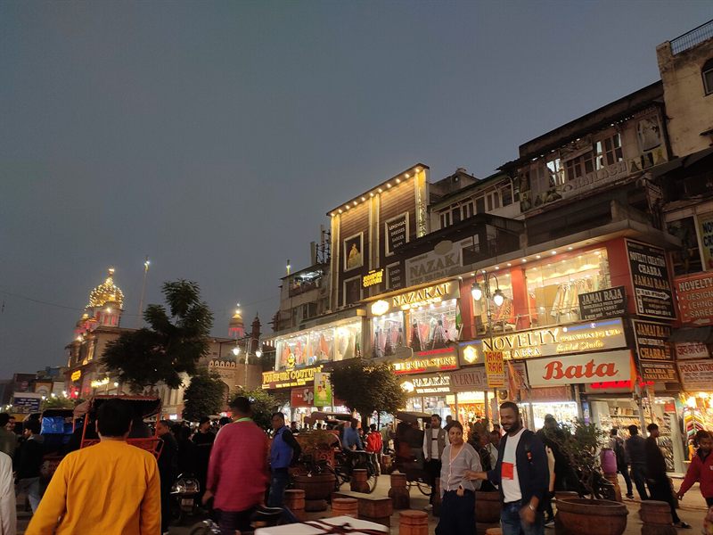 The market street at Chandni Chowk, Old Delhi